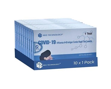 10 X HEO Technology Covid-19/Influenza A & B Antigen Single Test Kit