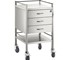 Torstar - Stainless Steel Trolley Three Drawer With Top Locking Drawer