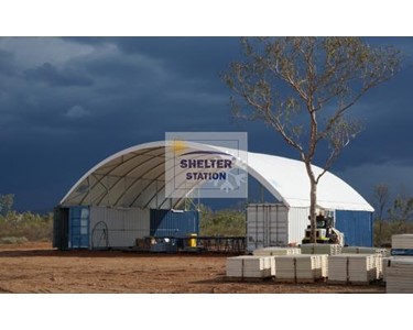 10m (15m Overall) Container Shelter - THUNDERDOME