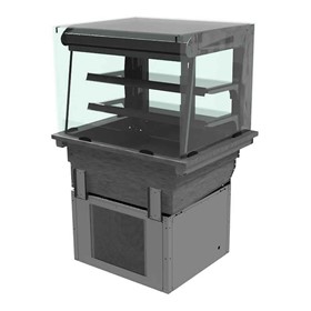 Refrigerated Display Low Level 2 Shelf Square Glass Closed Front