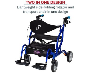 Folding Wheelie Walker Rollator Transport | Airgo Fusion Side 2 in 1