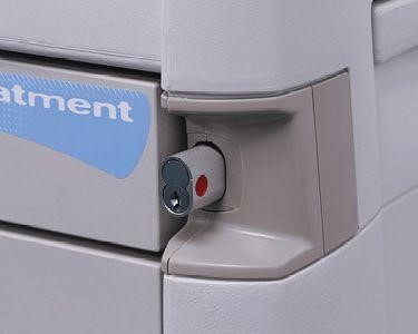 Aidacare - Medication Cart - Medium - Key Lock - Blue