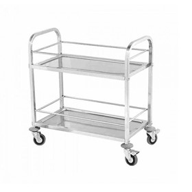 2 Tier Stainless Steel Drinks Utility Cart Small 750 W X 400 D X 840 H