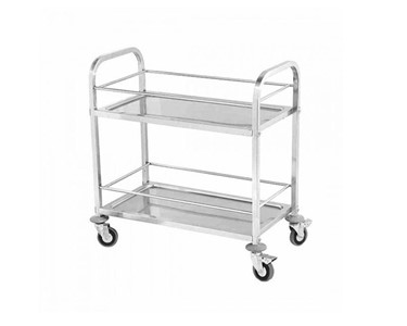 SOGA - 2 Tier Stainless Steel Drinks Utility Cart Small 750 W X 400 D X 840 H