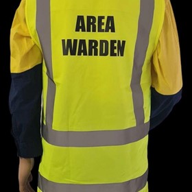 Zip Up Warden Vest - Yellow Warden