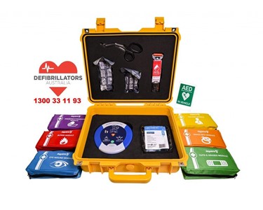 HeartSine - 350P Semi Automatic AED Yellow Case First Aid Kit & Defibrillator 