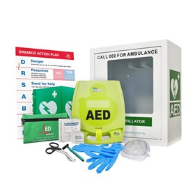AED Plus Defibrillator Indoor Cabinet Bundle