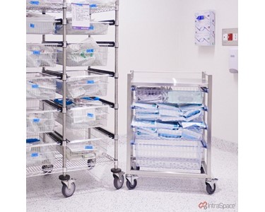 IntraSpace - IntraMed One Section Stainless Steel Trolley - IMSST-BASKET1