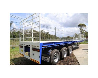 AAA - 45' Flat Deck Trailer Semi with Pins & Gates