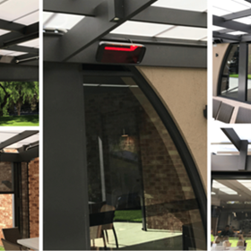 Short wave infrared heating application for outdoor spaces - Rezz Hotel in South Australia