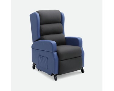 Aspire - ALTITUDE Single Action Recliner - Black/Blue