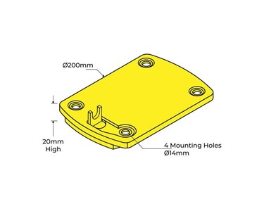 Bollard 90mm Surface Mounted Padlock | B90-SM-PL-SHOE