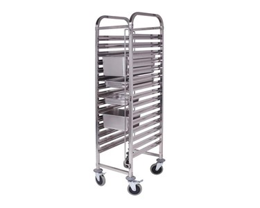 SOGA - Gastronorm Trolley 15 Tier Stainless Steel Trolley Suits GN 1/1 Pans