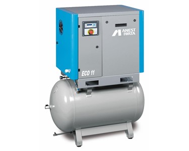Anest Iwata - Eco Series 4 Kw Belt Driven Tank Screw Mounted Compressor