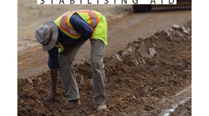 PolyCom Stabilising Aid for unsealed roads in-situ soil stabilisation