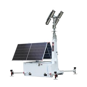 Solar Lighting Tower Skid Mounted 2 Rotating Panels 4 x 150Watt Lithium Batteries