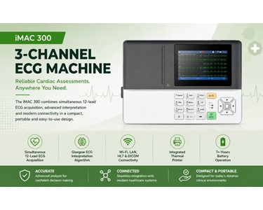 APS Technology Australia - iMAC 300 3-Channel ECG Machine