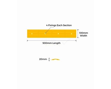 Steelmark - Rumble Strip | 20mm | Yellow | 500mm Module