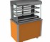 Square Glass Food Service Counter Open Front And Rear Sliding Doors