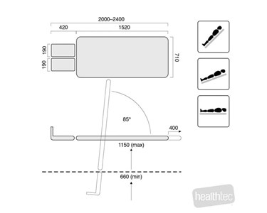 Healthtec - Healthtec HT Tilt Table Slide Top (Clear Span)