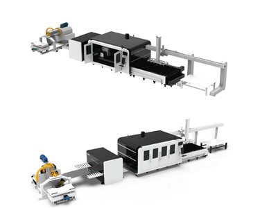 GWEIKE - Coil Fed CNC Fiber Laser Cutting Line for Steel Coil | LF3015MB