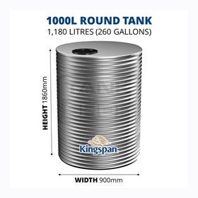 1000 Litre Round Aquaplate Steel Water Tank