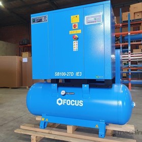 Rotary Screw Compressor with Air Dryer and 270L Receiver Tank | 10HP