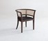 benssur - Dining Chair - RC77 Brown Finish & Black Leather Seat