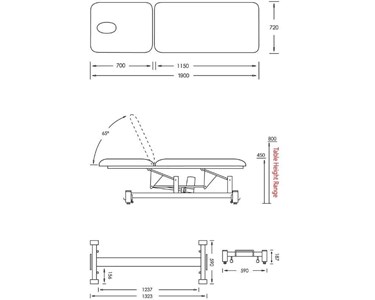 Centurion Value Lift ABR 2 Section Examination Table