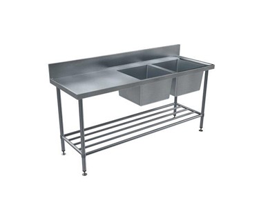 BenchTech - Double Sink Benches - Centre/Left/Right Bowls | 1800mm/2400mm