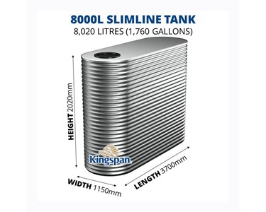 Kingspan - 8000 Litre Slimline Aquaplate Steel Water Tank