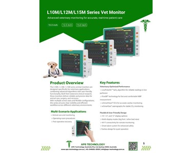 APS Technology Australia - L10M / L12M / L15M Veterinary Monitors