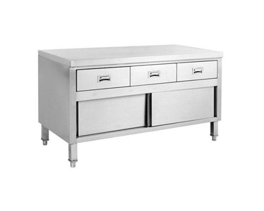 FED - Stainless Cabinet With Doors And Drawers 1200 W X 600 D