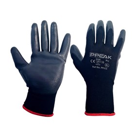 Work Gloves (CARTON OF 120) - XL (Size 10) | Black Polyurethane PU 