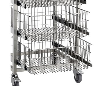 Select Patient Care - Hospital Stainless Sliding Basket Trolley