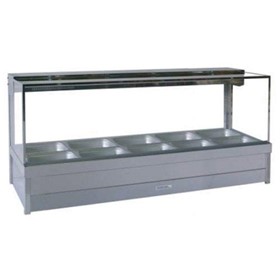 Square Glass Hot Food Display Bars | S25RD