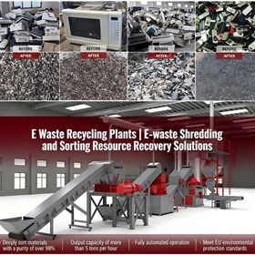 E waste recycling machine for PCB,cable,hard drive,computer,cell phone