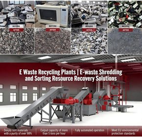 E waste recycling machine for PCB,cable,hard drive,computer,cell phone