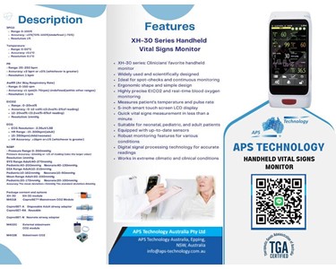 APS Technology Australia - Handheld Vital Signs Monitor |  XH-30 series