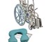 Juvo - Shower Commode Chair Folding Self Propelled Swing-away Footrest