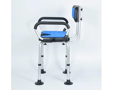 Shower Chair With Padded Soft Seat & Backrest 136kg Black