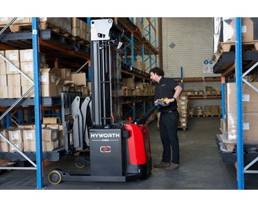 Hyworth Double Deep Walkie Reach Stacker - 50% More Storage, Same Footprint, No Licence Required