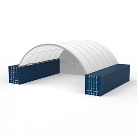 Container Dome Shelter Single Truss 12m x 12m With End Wall