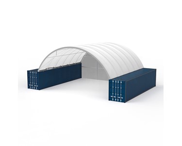 Container Dome Shelter Single Truss 12m x 12m With End Wall