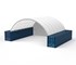 Container Dome Shelter Single Truss 12m x 12m With End Wall
