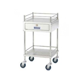 Stainless Steel Rounds Trolley 1 Drawer
