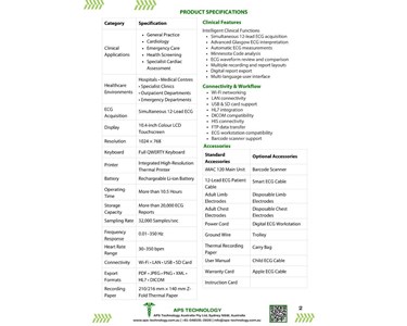 APS Technology - iMAC 120 12-Channel ECG Machine