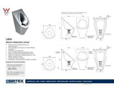 Britex - Barren Waterless Urinal