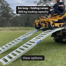 3m Aluminium Folding Zero Turn Ride On Mower Loading Ramps – 800kg Capacity
