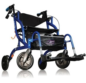 Folding Wheelie Walker Rollator Transport | Airgo Fusion Side 2 in 1